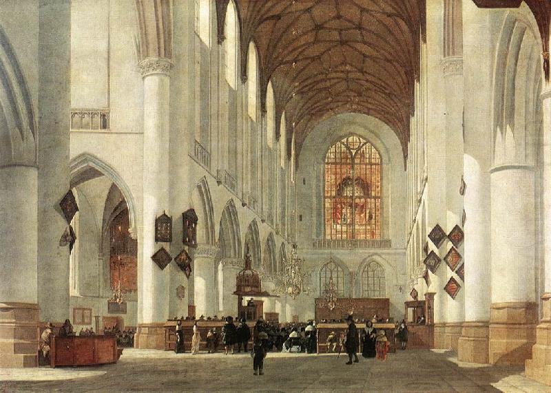 Interior of the St Bavo Church at Haarlem fs, BERCKHEYDE, Job Adriaensz